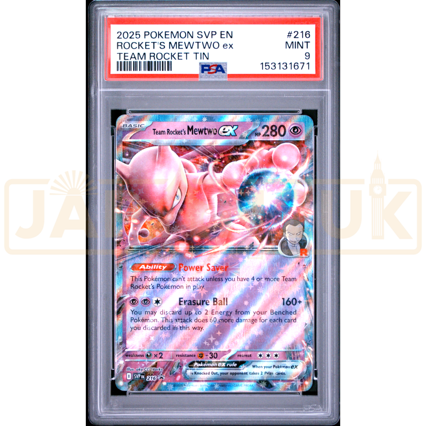 Pokemon Team Rocket's Mewtwo ex Holo Promo SVP EN 216 English Graded Card PSA 9 #153131671