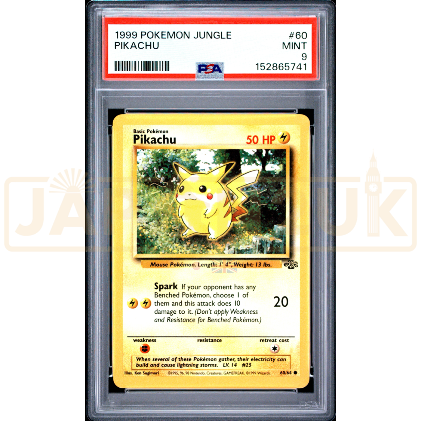 Pokemon Pikachu Jungle 60/64 English Graded Card PSA 9 #152865741
