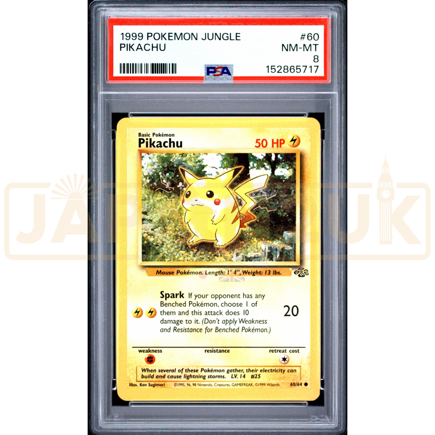 Pokemon Pikachu Jungle 60/64 English Graded Card PSA 8 #152865717