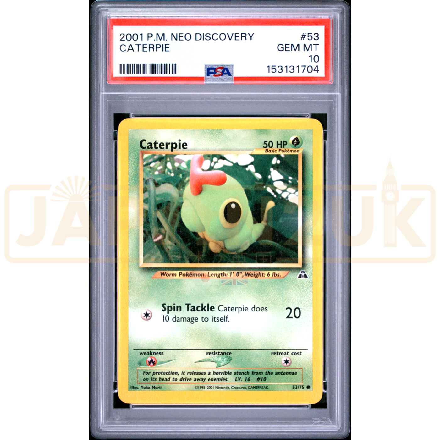 Pokemon Caterpie Neo Discovery 53/75 English Graded Card PSA 10 #153131704