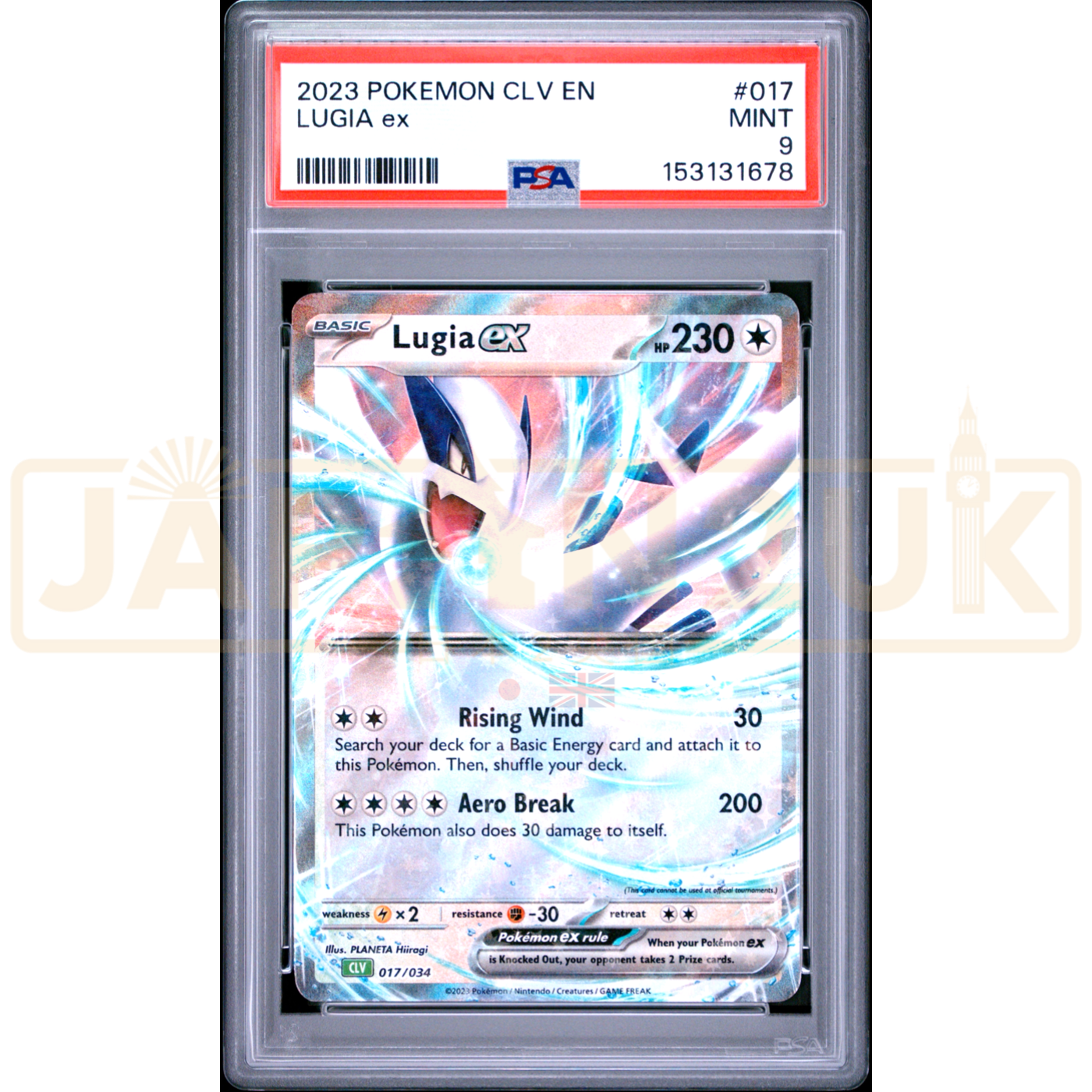 Pokemon Lugia ex 017/034 CLV English Graded Card PSA 9 #153131678