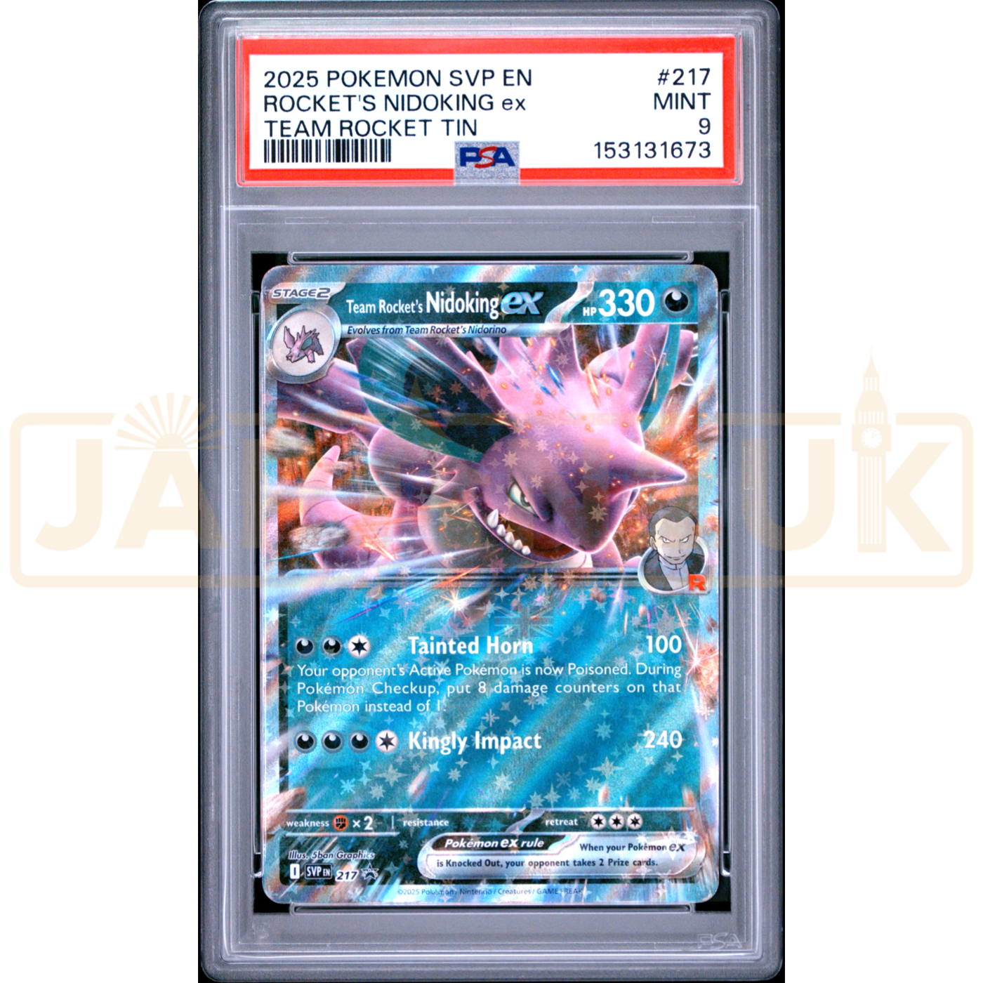 Pokemon Team Rocket's Nidoking ex Holo Promo SVP EN 217 English Graded Card PSA 9 #153131673