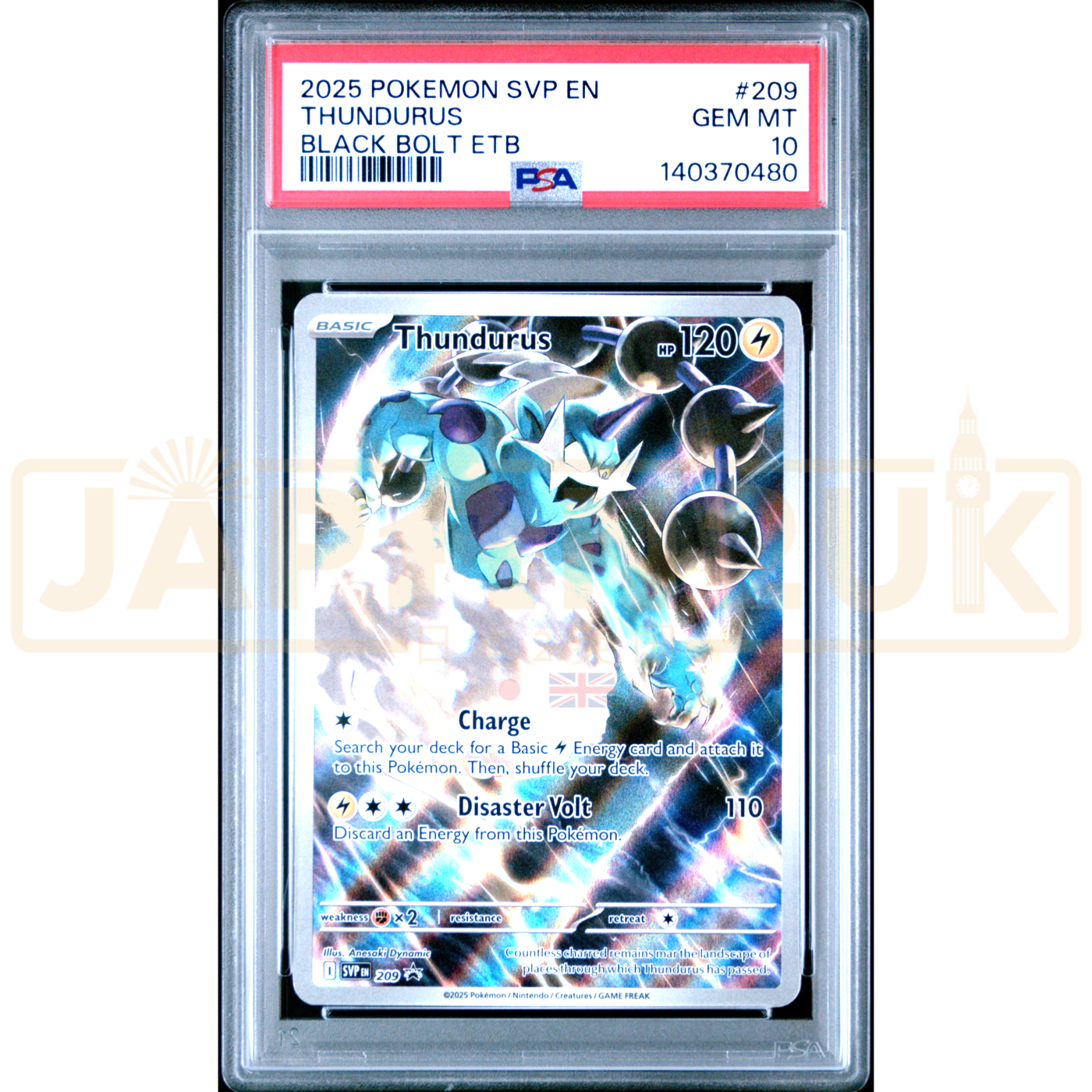 Pokemon Thundurus Holo Promo SVP EN 209 English Graded Card PSA 10 #140370480