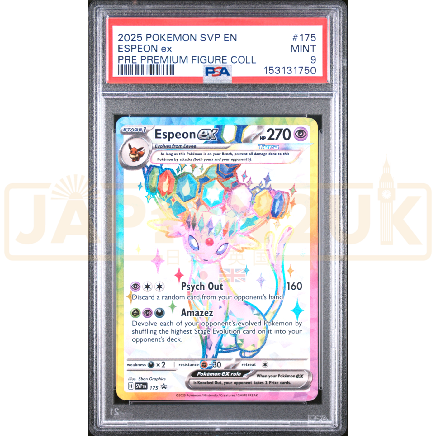 Pokemon Espeon ex Holo Promo SVP EN 175 English Graded Card PSA 9 #153131750
