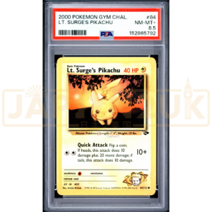 Pokemon Lt. Surge's Pikachu Gym Challenge 84/132 English Graded Card PSA 8.5 #152865792