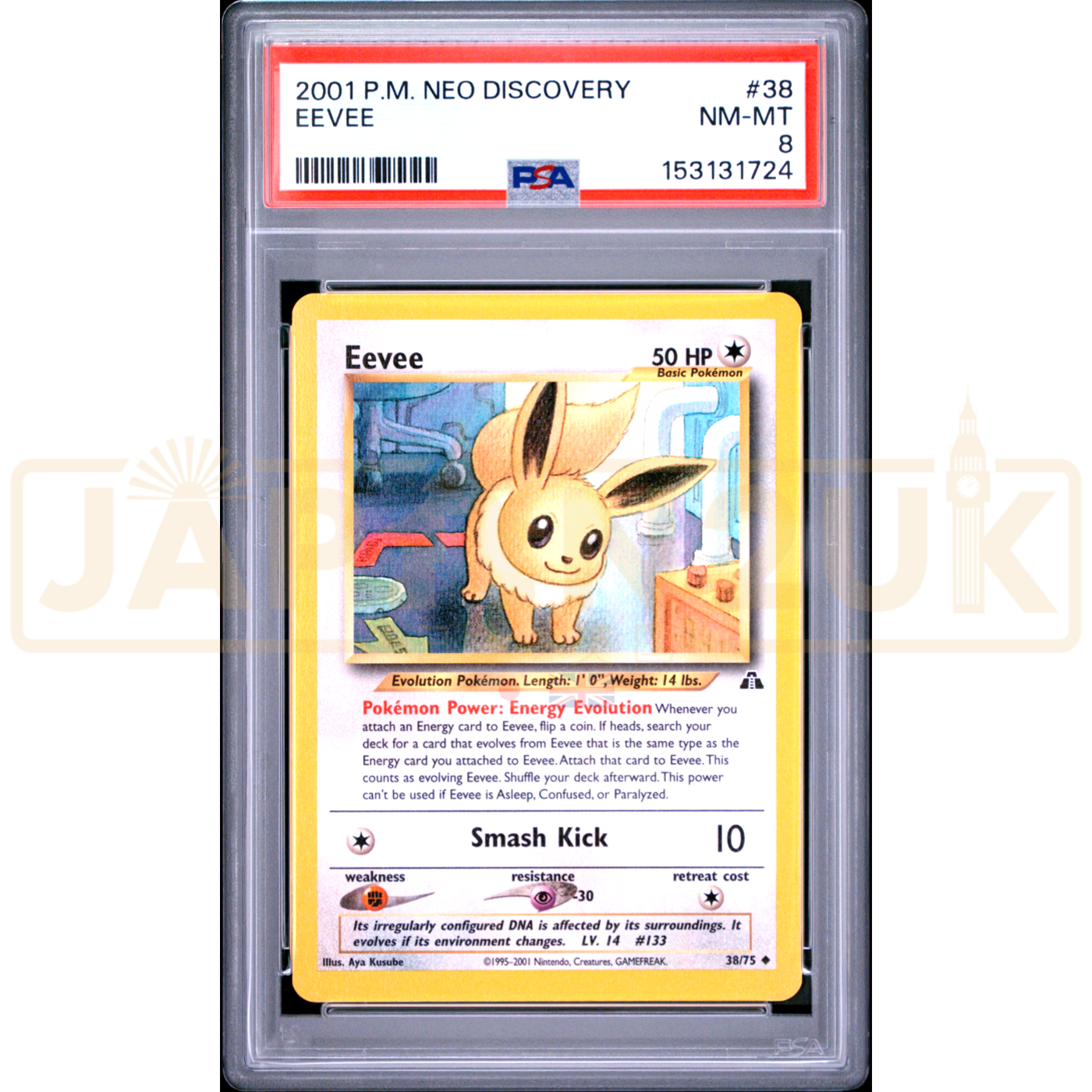 Pokemon Eevee Neo Discovery 38/75 English Graded Card PSA 8 #153131724