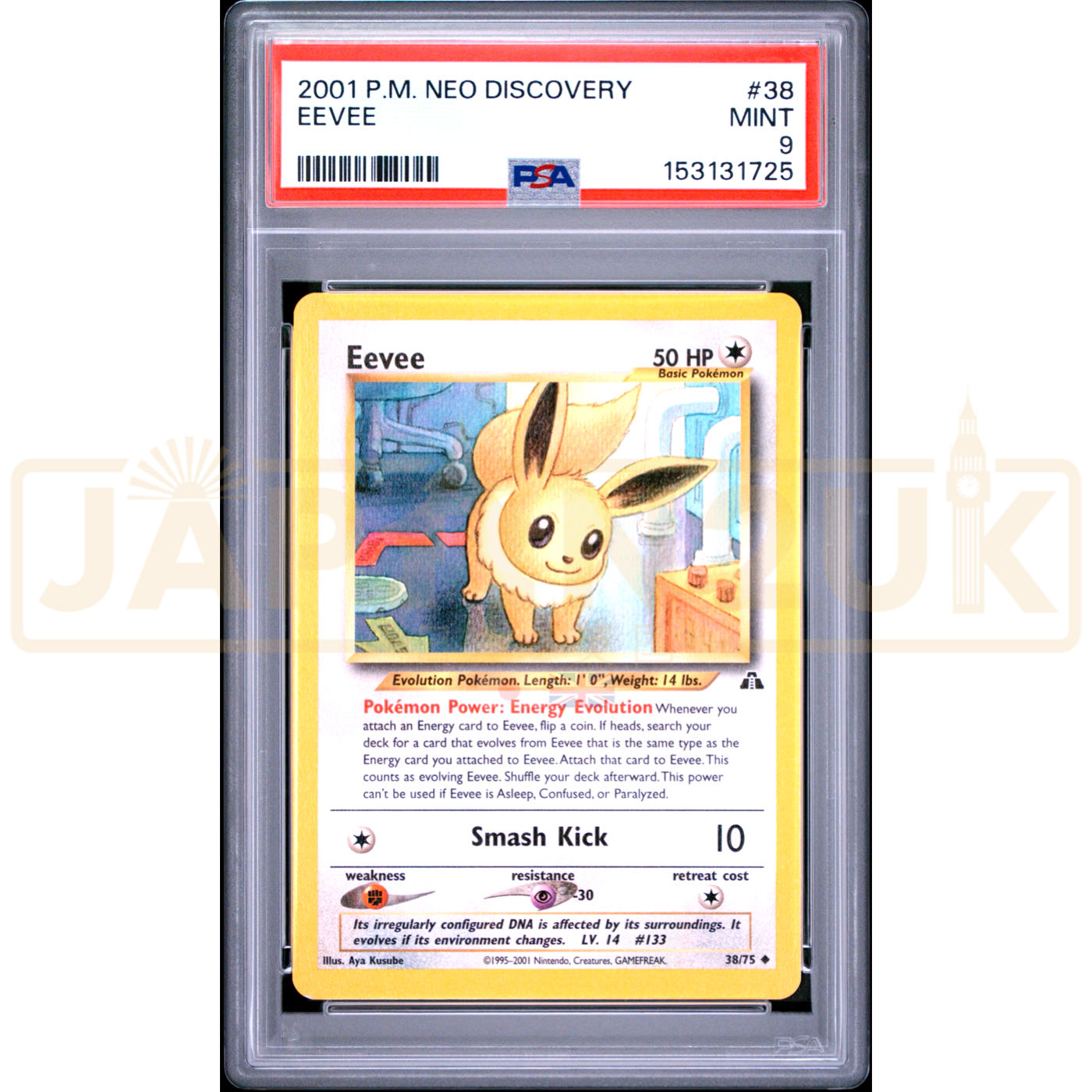 Pokemon Eevee Neo Discovery 38/75 English Graded Card PSA 9 #153131725