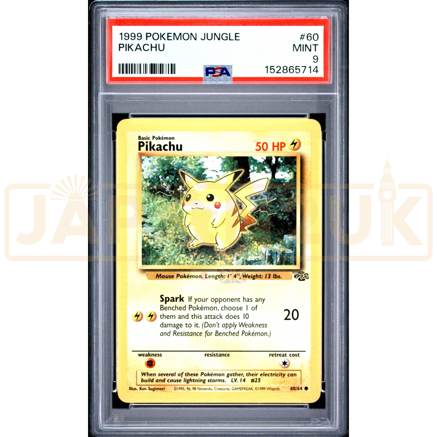 Pokemon Pikachu Jungle 60/64 English Graded Card PSA 9 #152865714
