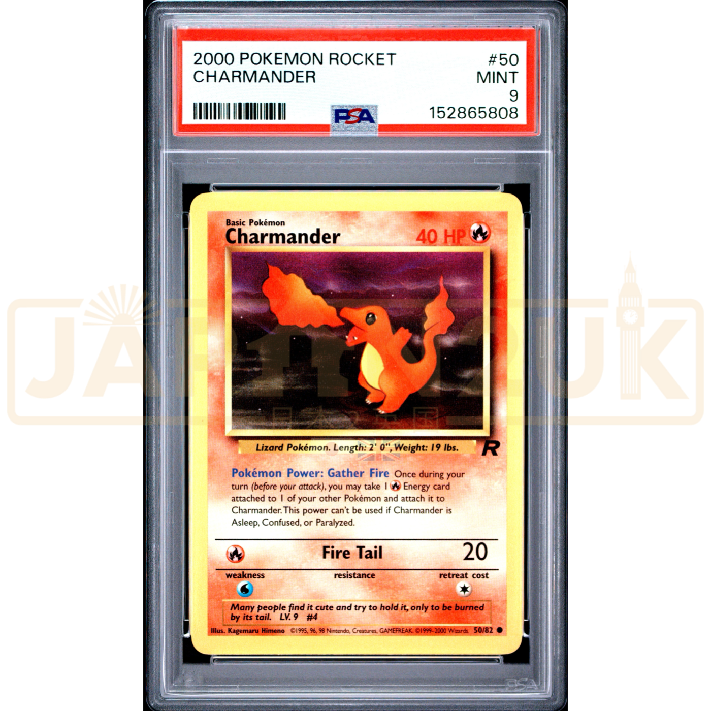 Pokemon Charmander Team Rocket 50/82 English Graded Card PSA 9 #152865808