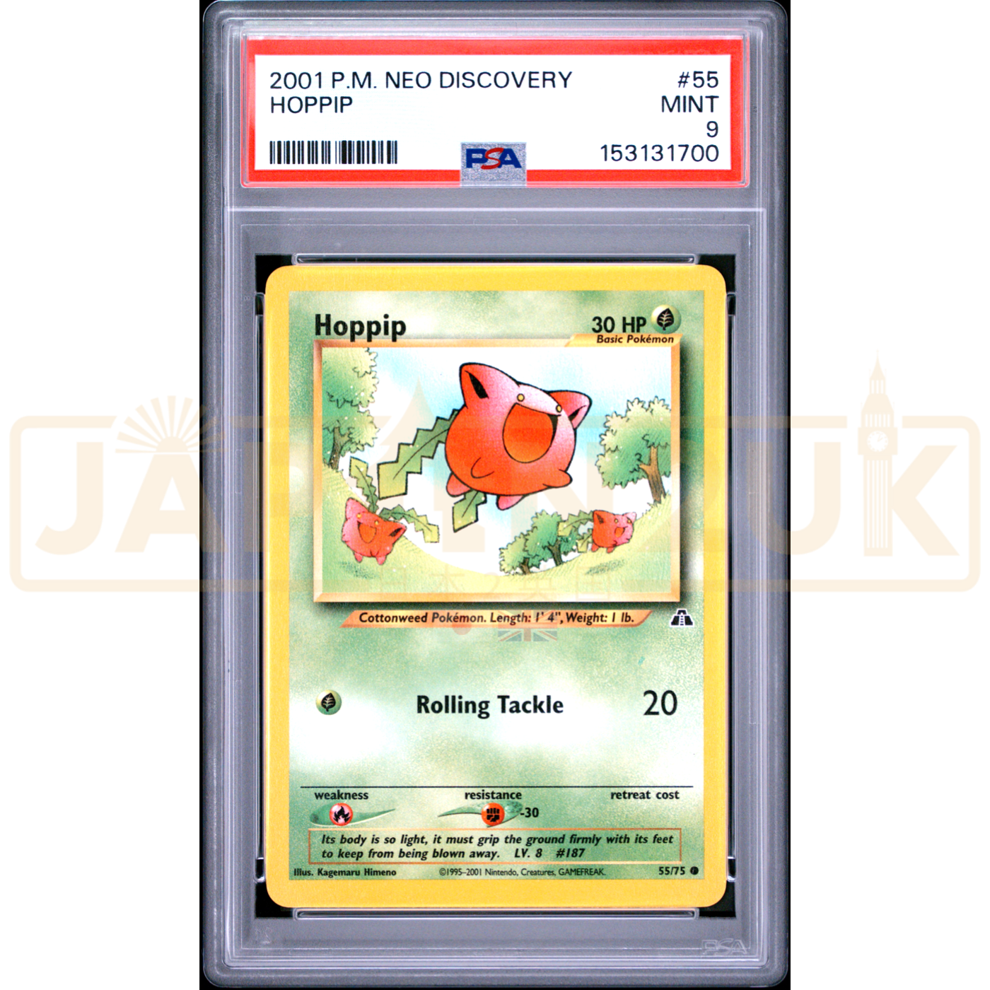 Pokemon Hoppip Neo Discovery 55/75 English Graded Card PSA 9 #153131700