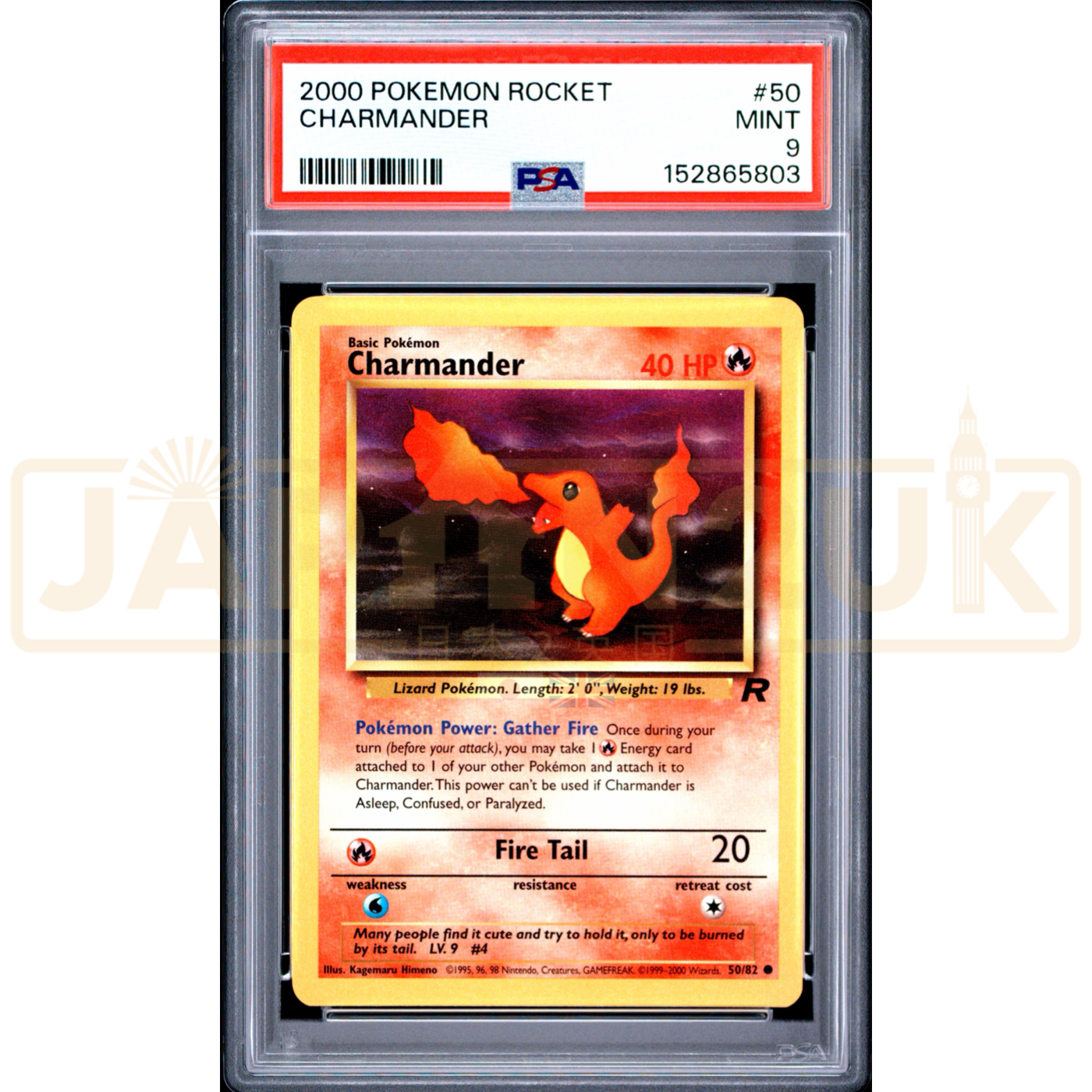 Pokemon Charmander Team Rocket 50/82 English Graded Card PSA 9 #152865803