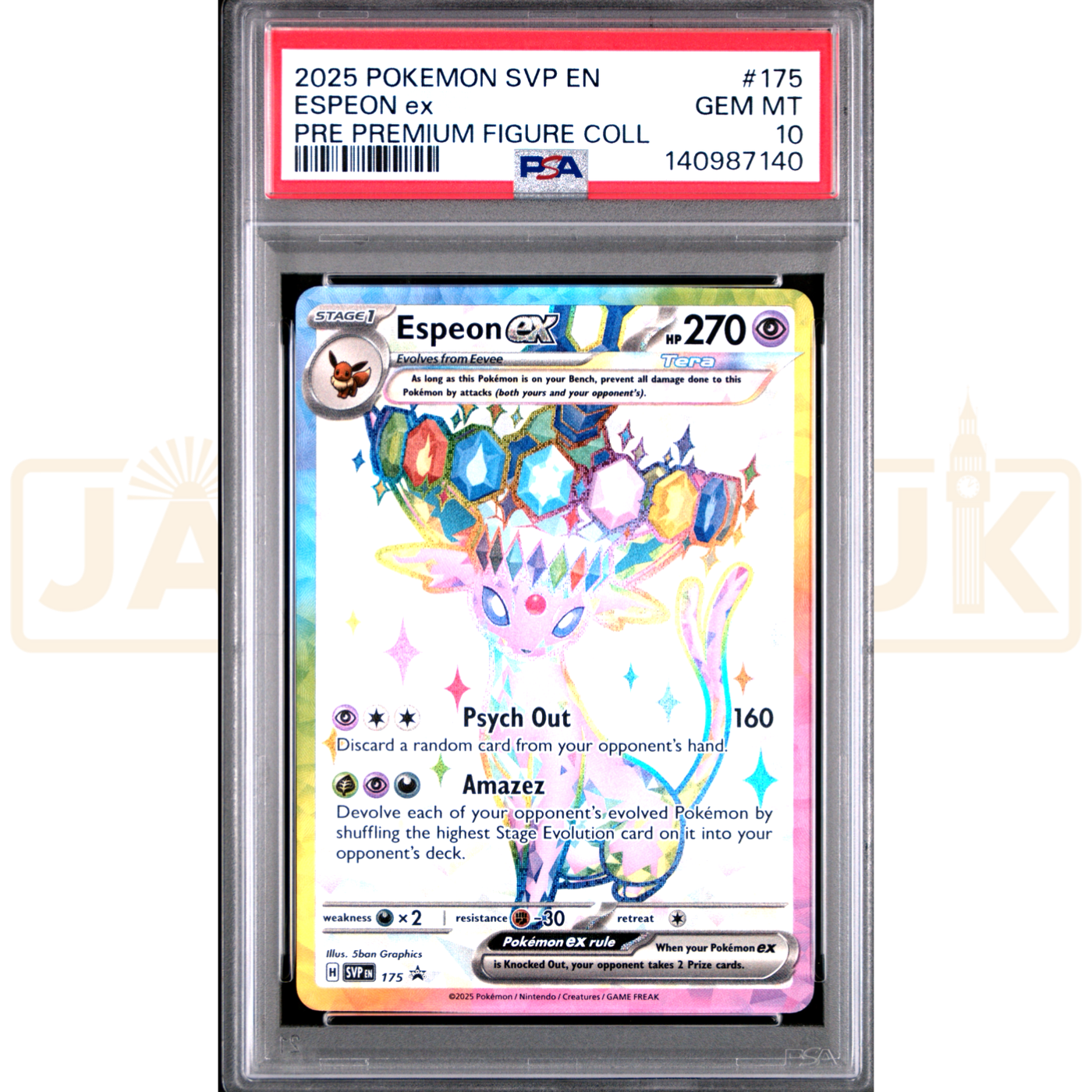 Pokemon Espeon ex Holo Promo SVP EN 175 English Graded Card PSA 10 #140987140