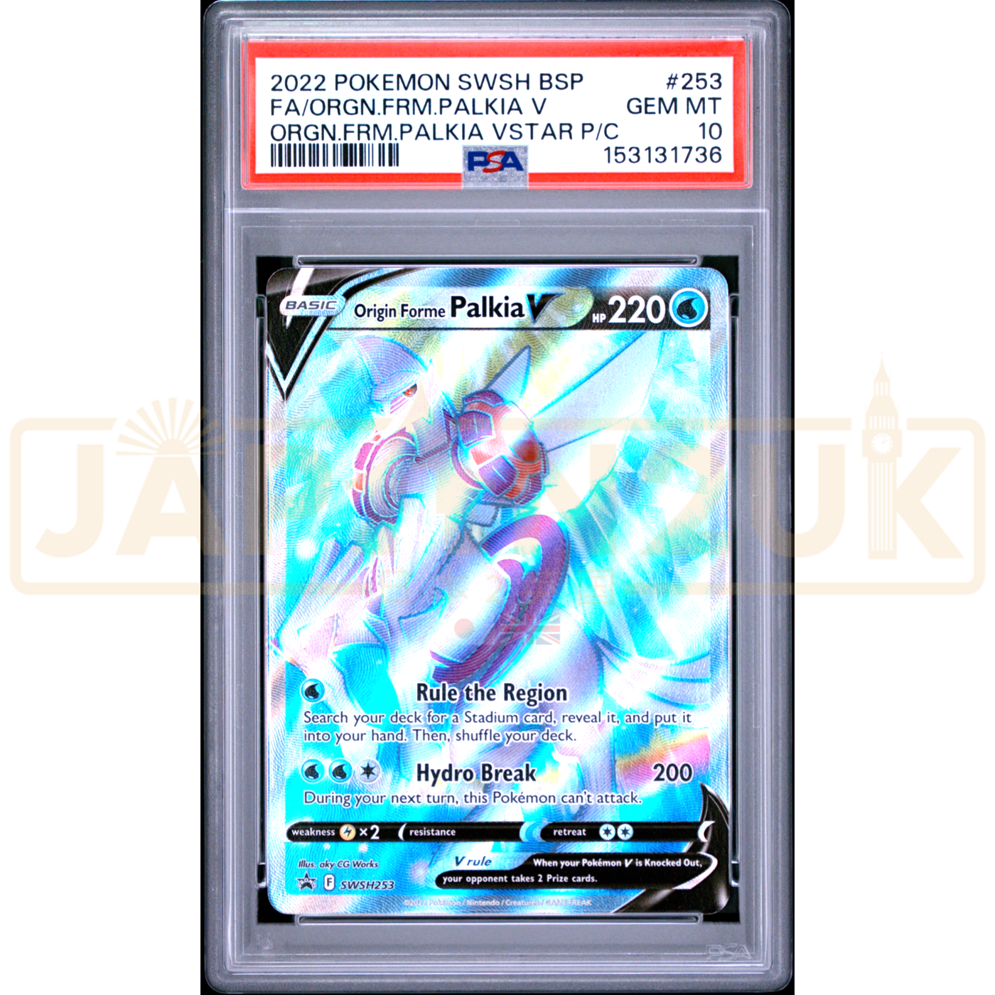 Pokemon Origin Forme Palkia V Holo Promo SWSH253 English Graded Card PSA 10 #153131736