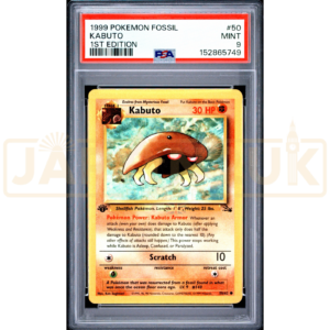 Pokemon Kabuto Fossil 1st Edition 50/62 English Graded Card PSA 9 #152865749