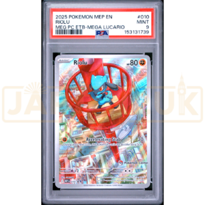 Pokemon Riolu Holo Mega Evolution Pokemon Center Elite Trainer Box Promo MEP EN 010 English Graded Card PSA 9 #153131739