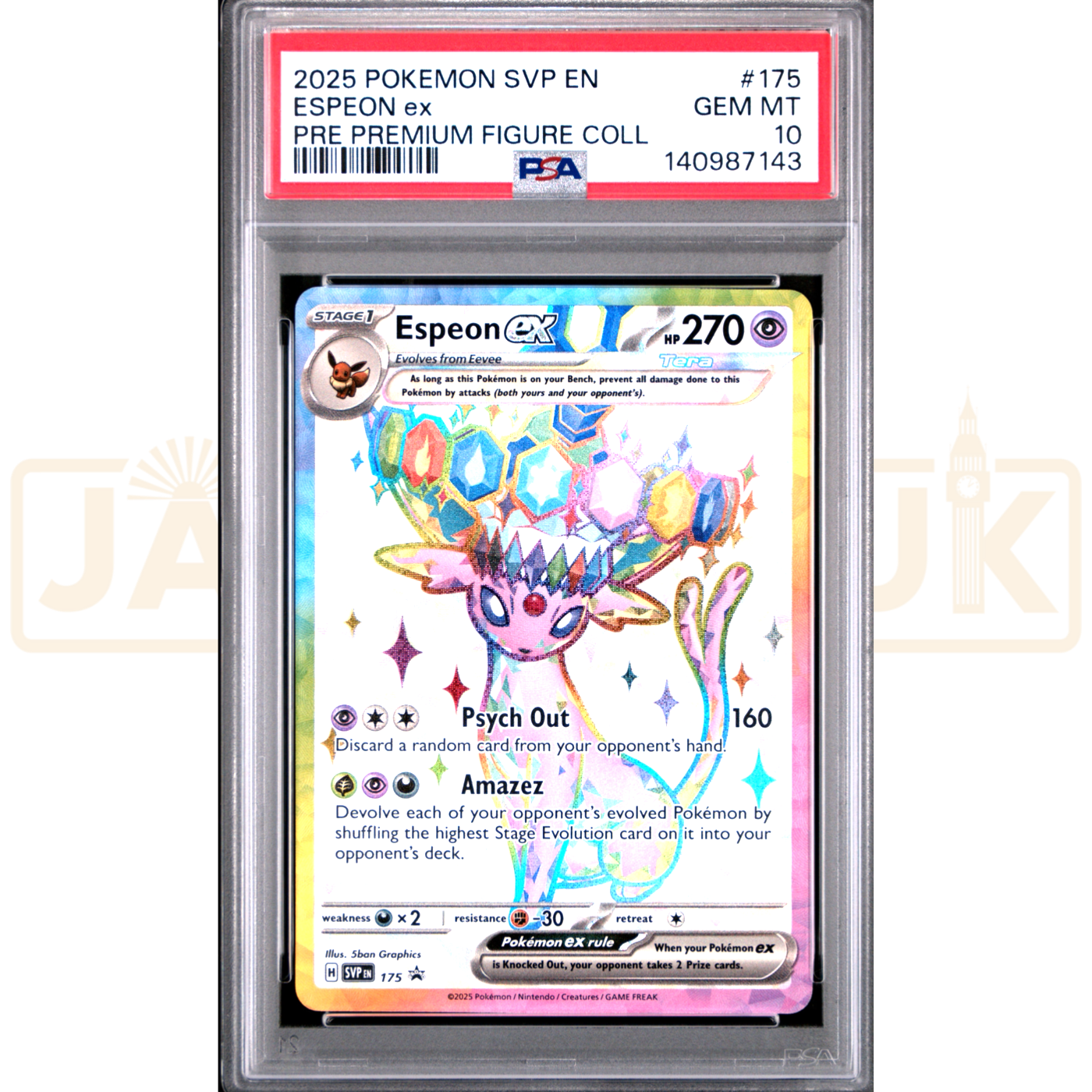 Pokemon Espeon ex Holo Promo SVP EN 175 English Graded Card PSA 10 #140987143
