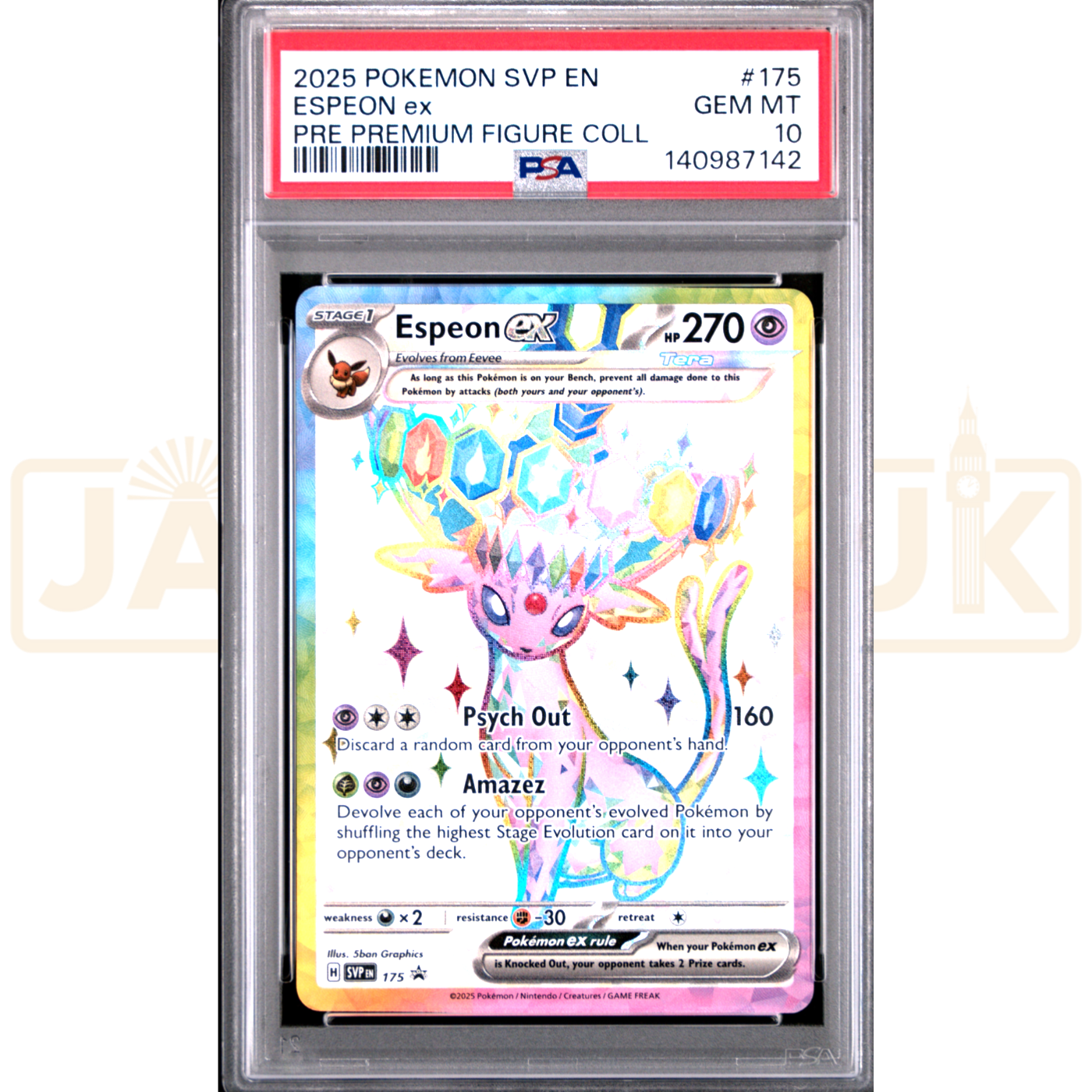 Pokemon Espeon ex Holo Promo SVP EN 175 English Graded Card PSA 10 #140987142