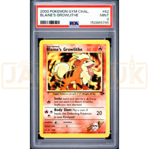 Pokemon Blaine's Growlithe Gym Challenge 62/132 English Graded Card PSA 9 #152865795