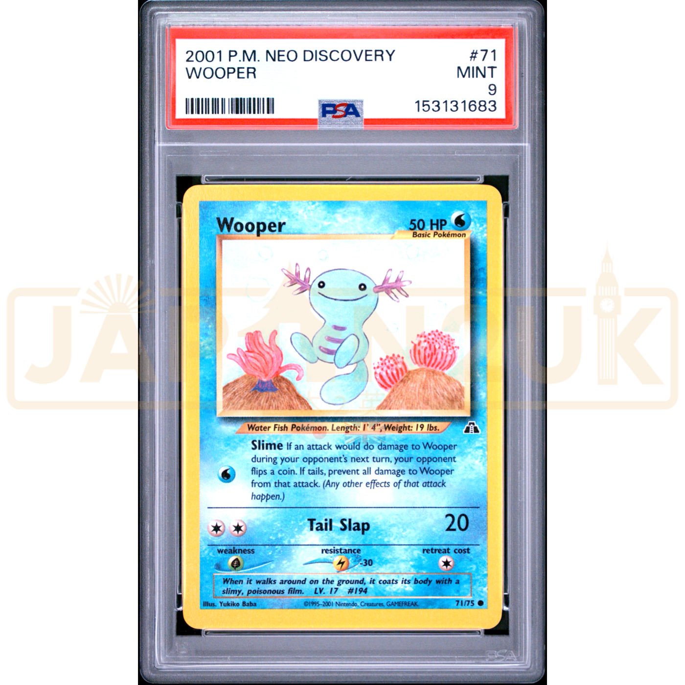 Pokemon Wooper Neo Discovery 71/75 English Graded Card PSA 9 #153131683