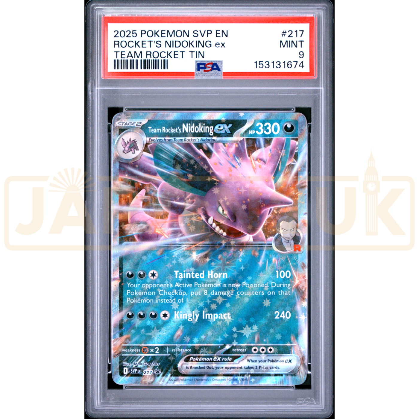 Pokemon Team Rocket's Nidoking ex Holo Promo SVP EN 217 English Graded Card PSA 9 #153131674