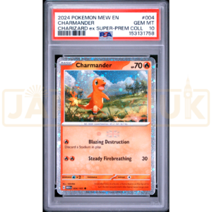 Pokemon Charmander Holo Charizard Super Premium Collection MEW en 004/165 English Graded Card PSA 10 #153131758