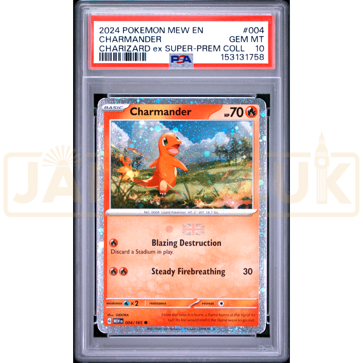 Pokemon Charmander Holo Charizard Super Premium Collection MEW en 004/165 English Graded Card PSA 10 #153131758