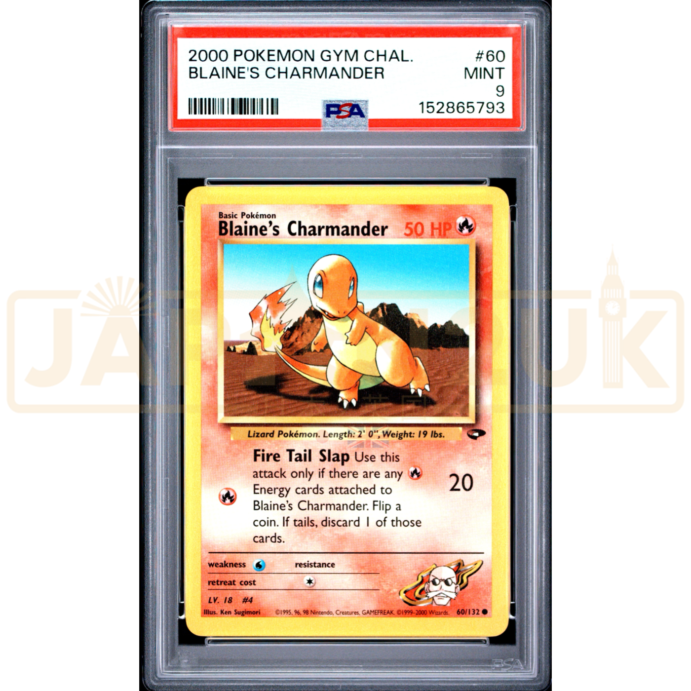 Pokemon Blaine's Charmander Gym Challenge 60/132 English Graded Card PSA 9 #152865793