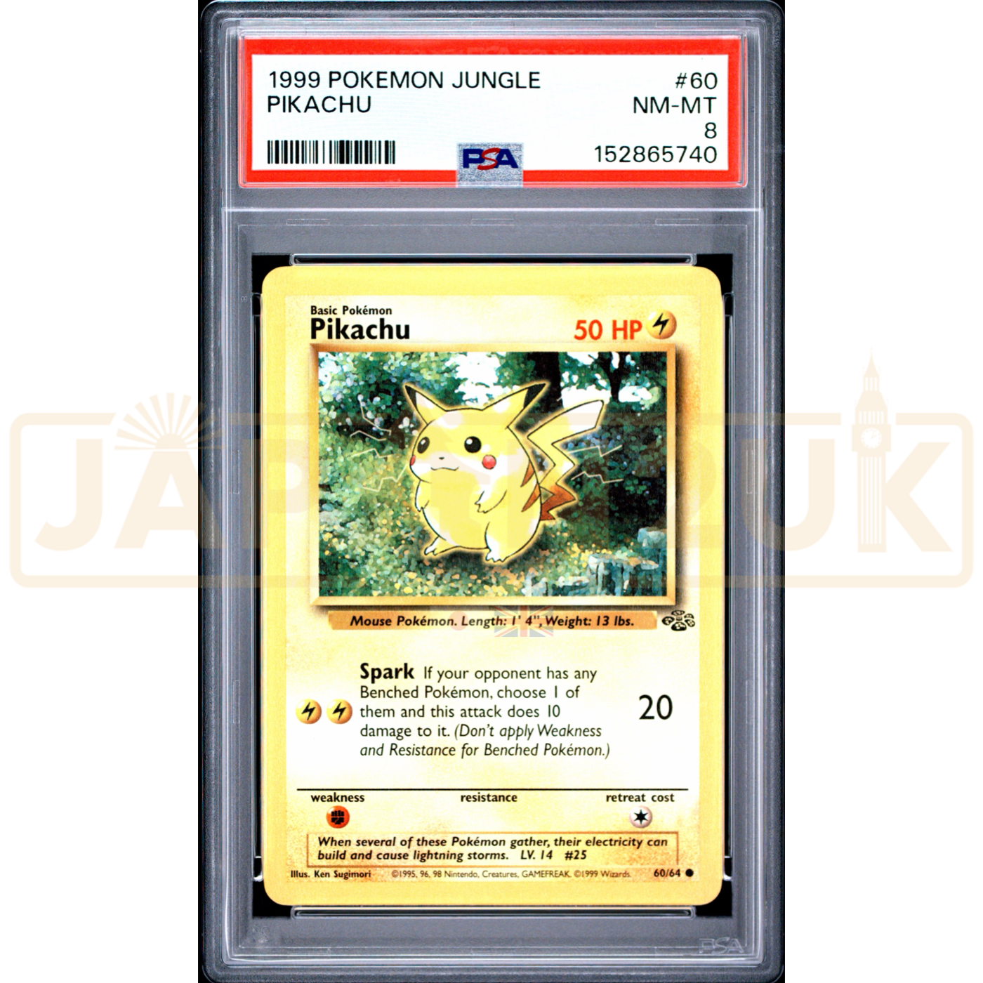 Pokemon Pikachu Jungle 60/64 English Graded Card PSA 8 #152865740