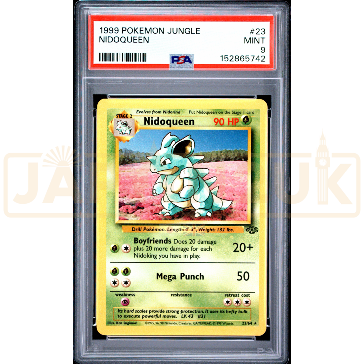 Pokemon Nidoqueen Jungle 23/64 English Graded Card PSA 9 #152865742