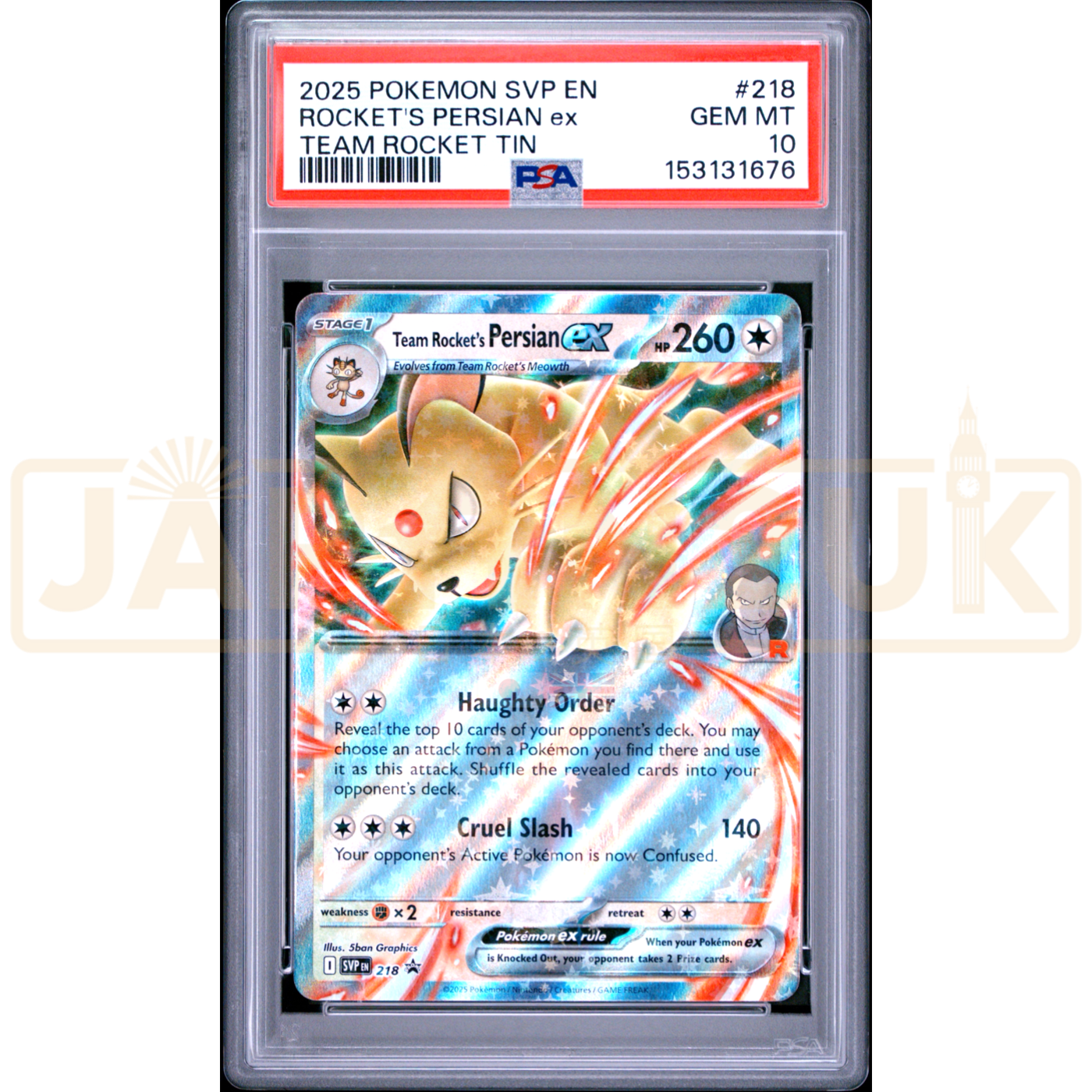 Pokemon Team Rocket's Persian ex Holo Promo SVP EN 218 English Graded Card PSA 10 #153131676