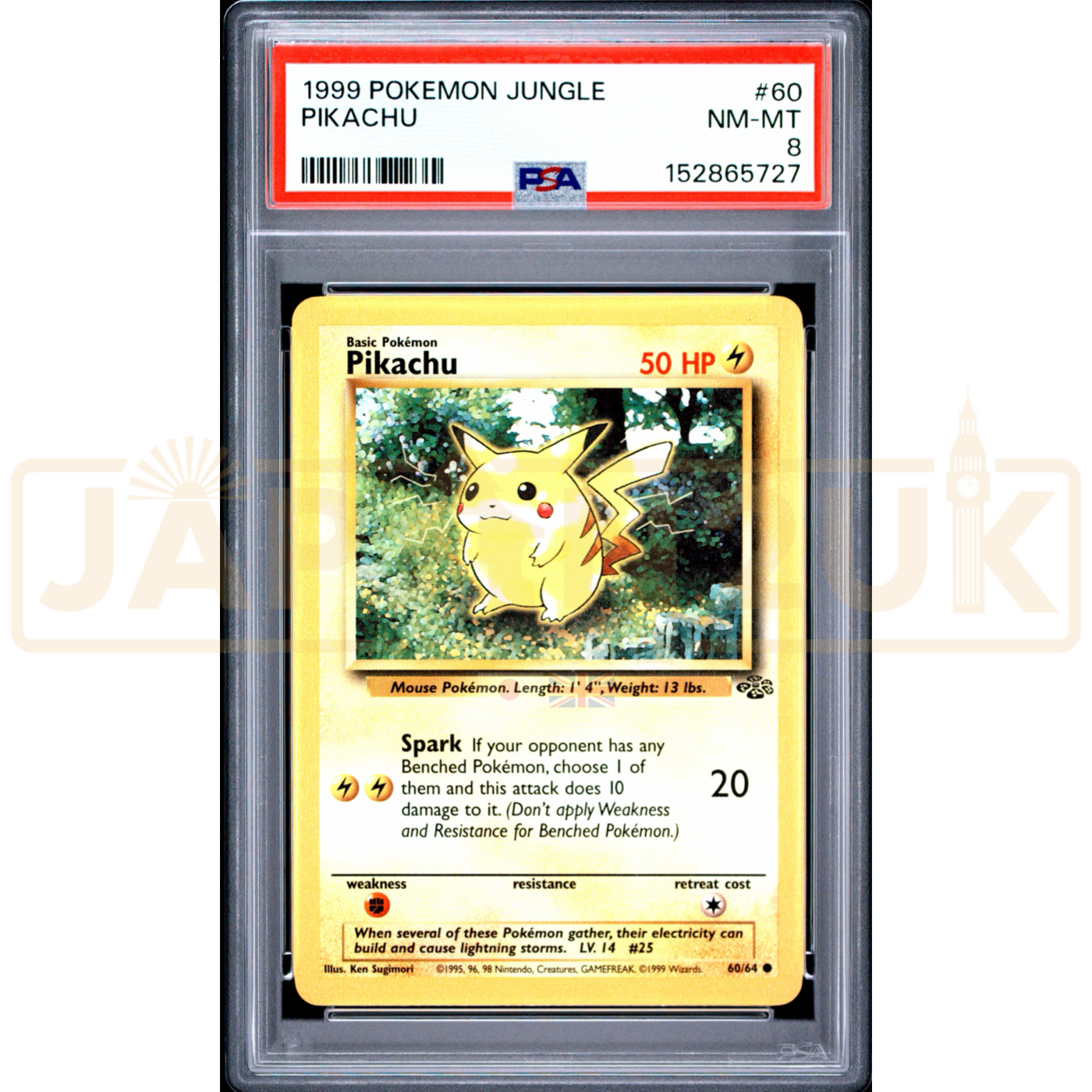 Pokemon Pikachu Jungle 60/64 English Graded Card PSA 8 #152865727