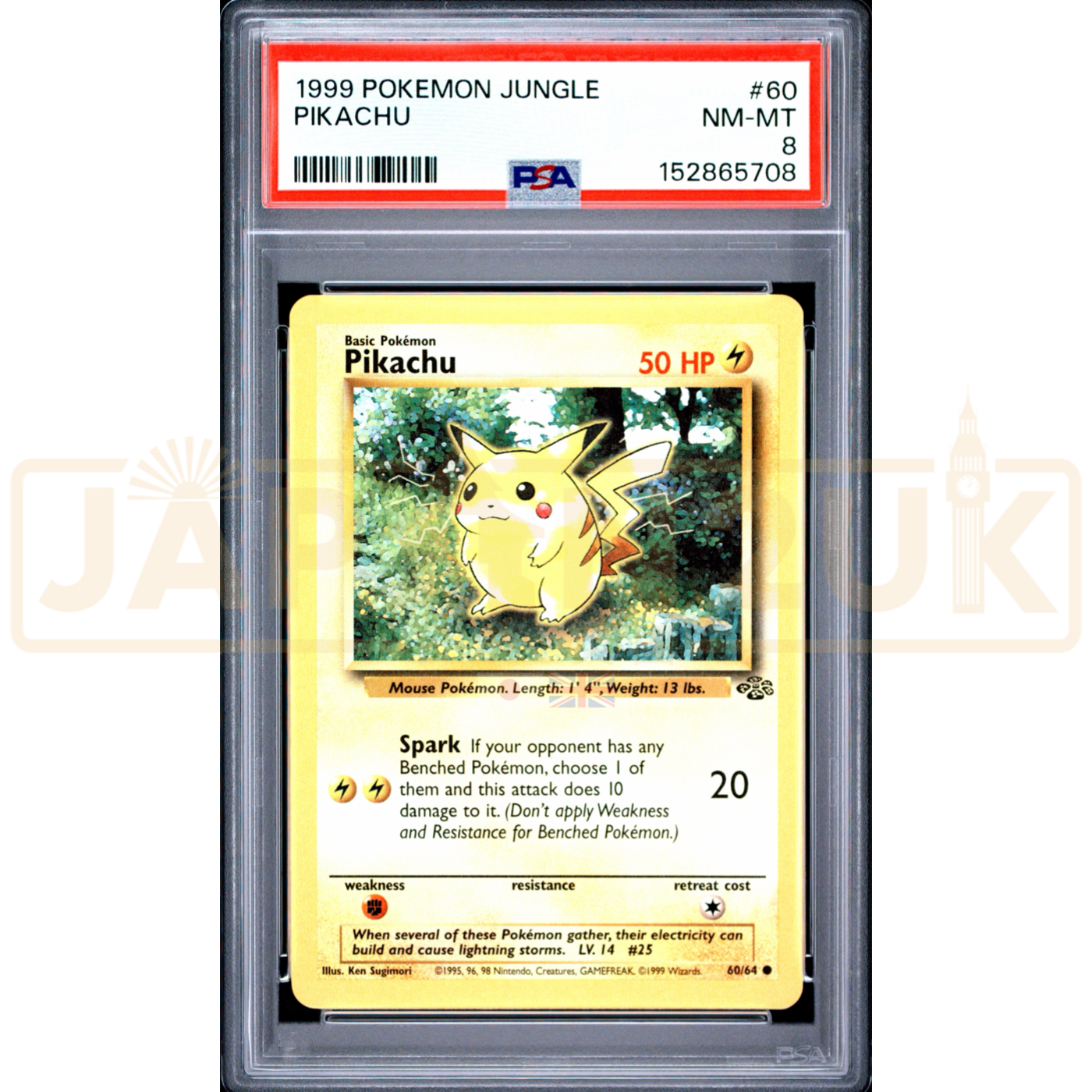 Pokemon Pikachu Jungle 60/64 English Graded Card PSA 8 #152865708