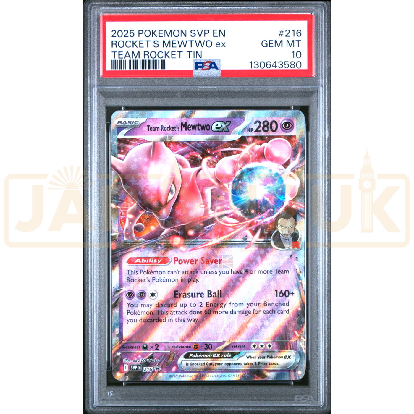 Pokemon Team Rocket's Mewtwo Ex Holo Promo SVP EN 216 English Graded Card PSA 10 #130643580