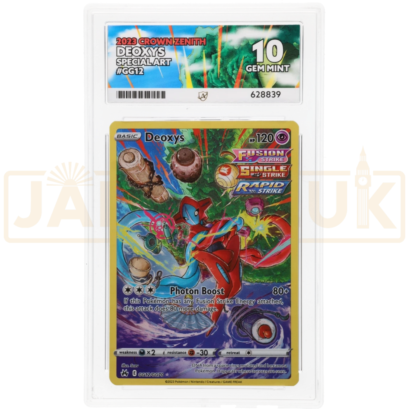 Pokemon Deoxys Crown Zenith GG12/GG70 English Graded Card ACE 10 #628839