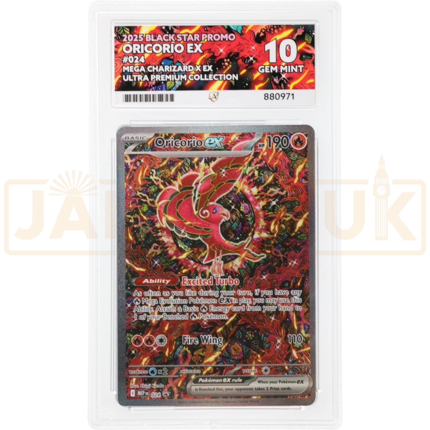 Pokemon Oricorio ex UPC Promo MEP EN 024 English Graded Card ACE 10 #880971