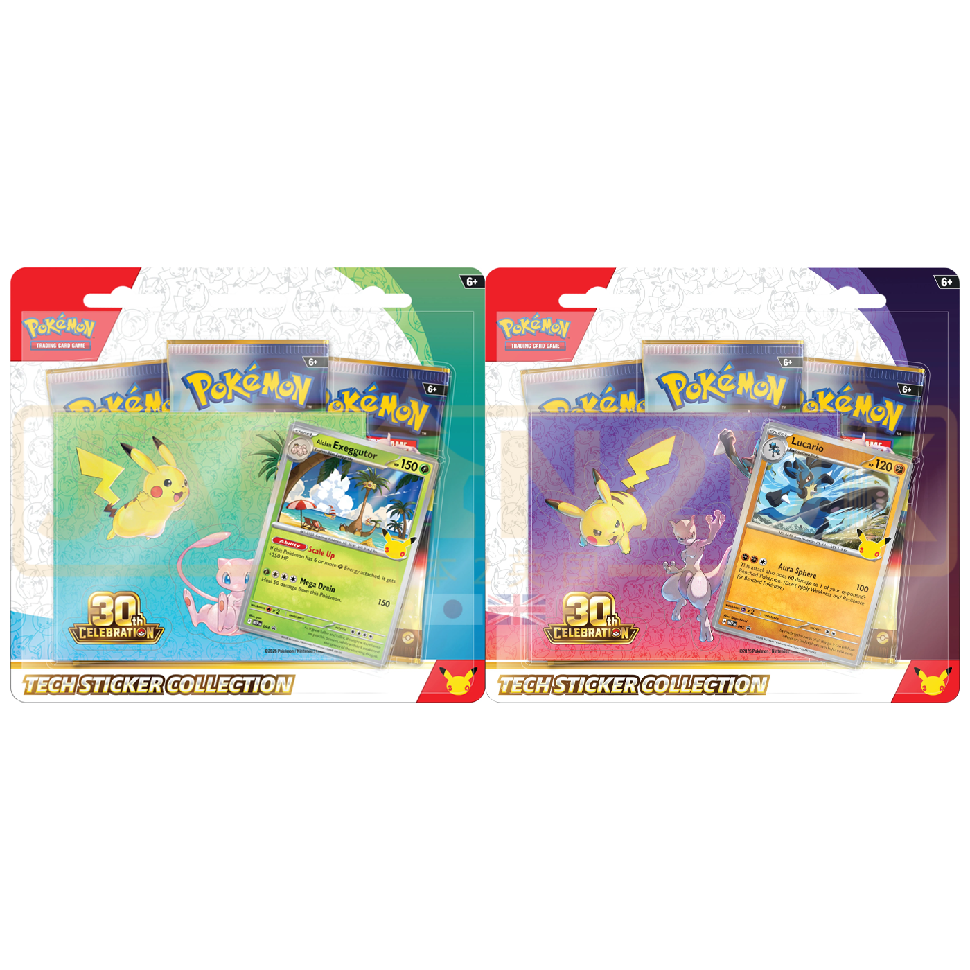 Pokemon 30th Celebration English Tech Sticker Collection